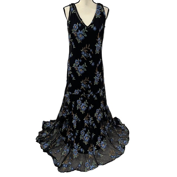 Beige by eci Dresses Beige By Eci Floral Embroidered Maxi Dress Poshmark